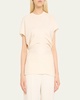 Slouch Waist Short-Sleeve Top