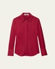 Bias Seamed Button Up Blouse