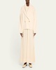 Oversized Shawl Double-Breasted Wool Cardigan