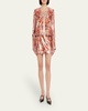 Juno Sequined Damask Mini Skirt