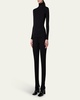 Cashmere-Silk Fine Ribbed Knit Pullover