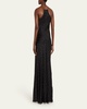 Sybil Stud-Embellished Halter Maxi Dress