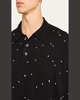 Men's Crystal-Embellished Polo Sweater