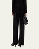 Fluid Bias-Cut Crushed Satin Pants