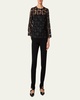 3D Star Embroidery Tulle Loose Blouse