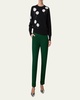 Windflower Cashmere-Cotton Crewneck Sweater