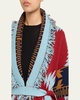 Icon Jacquard Fringe Belted Cashmere Cardigan