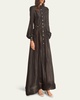 Tiana Linen-Silk Maxi Dress