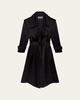 Soft Satin Belted Long Trench Coat