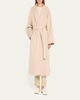 Shawl-Collar Cashmere Wrap Coat