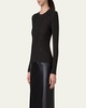 Lurex Pinstripe Fitted Wool Sweater