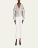 Berma Metallic Draped Blouse