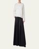 Fiorello Pleated Wide-Leg Wool Flannel Pants