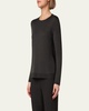 Cashmere-Silk Fine Gauge Knit Sweater