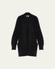 Cashmere Shawl-Collar Open-Front Cardigan