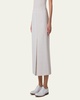 Twisted Linen Double-Face Midi Pencil Skirt