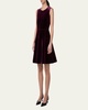 Velvet Flared Mini Dress