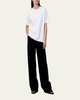 Luxe Seamed Cotton Short Sleeve T-Shirt
