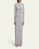 Annette Long-Sleeve Cashmere Silk Maxi Dress