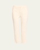 Straight Cropped Army Trousers