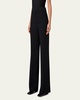 Fior Wool Crepe Double-Face Wide Leg Pants