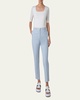 Cotton 1/2-Sleeve Square-Neck Tee