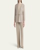 Shiny Raffia Jersey Jacquard Tie Jacket