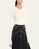 Austen Ribbed V-Neck Top