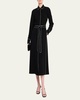 Piped A-Line Midi Shirtdress