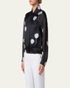 Wanda Windflower-Print Silk Crepe Blouson Jacket
