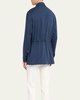 Men's Washed Silk Safari Jacket