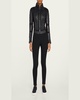 Quilted Leather & Mesh Moto Jacket