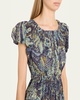 Abigail Puff-Sleeve Midi Dress
