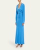 Long Crosscut Silk Dress