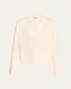 Bobbie Cotton and Cashmere Polo Sweater