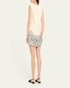 Ani Floral Hem Wool Mini Dress