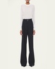 Pleated Wide Leg Wool Trousers