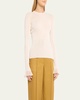Aster Ribbed Ruffle-Cuff Top