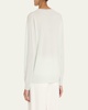 Silk-Cashmere Deep V Sweater