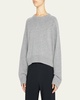 Bruzzi Wool-Cashmere Raglan-Sleeve Crop Sweater
