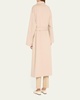 Shawl-Collar Cashmere Wrap Coat
