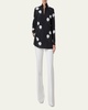 Windflower Print Silk Crepe Tunic Blouse