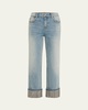 Weezy Embellished-Cuff Jeans