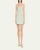 Maeve Square-Neck Wool Mini Dress