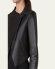 Nappa Leather Crop Moto Jacket