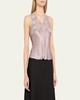 Rose Parfait Lace & Silk Tank