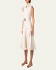 Fringe Belted Polo Midi Dress