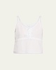 Lulu Striped Lace-Trim Crop Tank