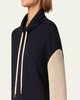 Mixed-Media Chunky Knit Sweater