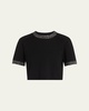 Maeve Embellished Short-Sleeve Top